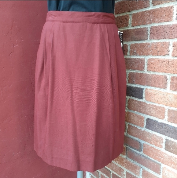Vintage Mad Men Pleated Pocket Pencil Skirt Career Blogger Fave Retro Academia - Picture 2 of 6